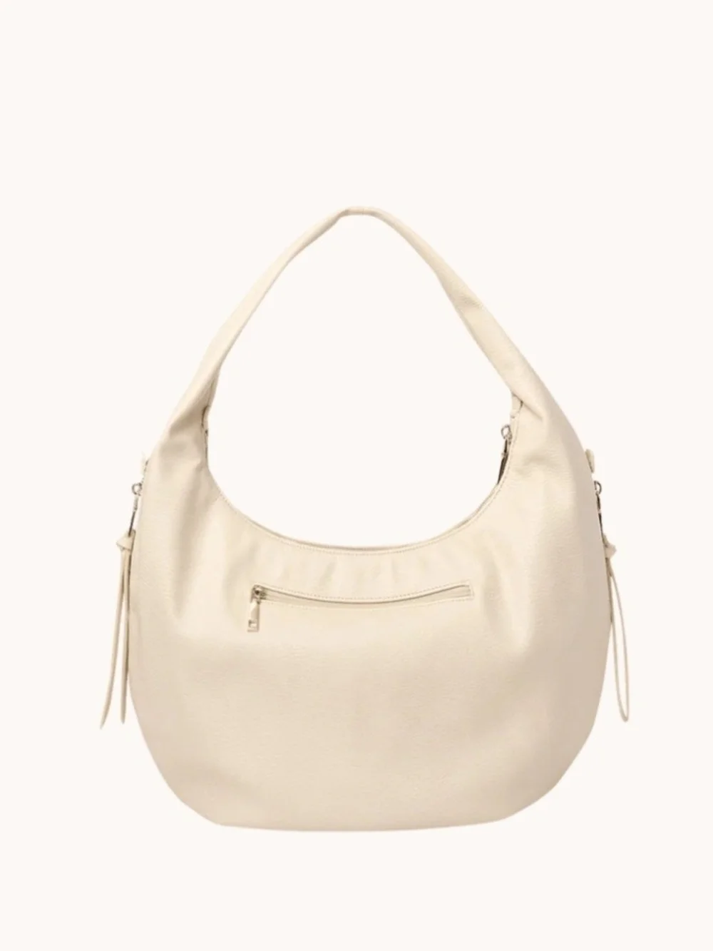 POPPY & PEONIES LARGE CREAM HOBO